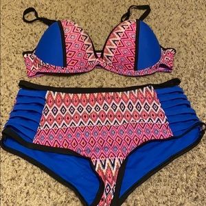 High waist bikini set